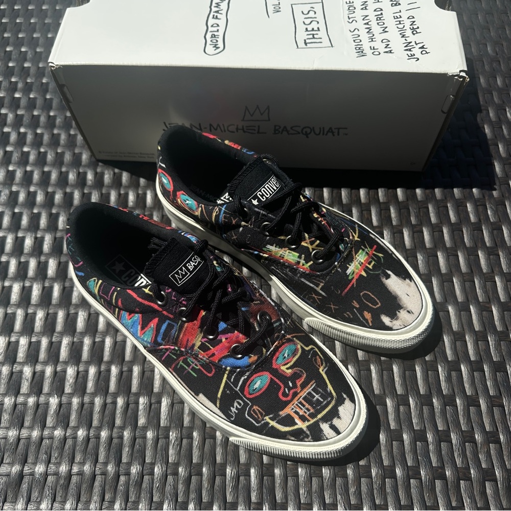 CONVERSE X JEAN-MICHEL BASQUIAT KINGS OF EGPYT II SKID GRIP OX Sz MENS 6.5/ Wo 8